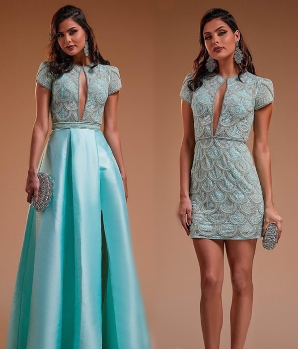 vestido longo tiffany 2 em 1