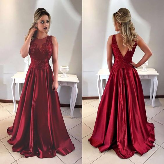 vestido de debutante vermelho marsala