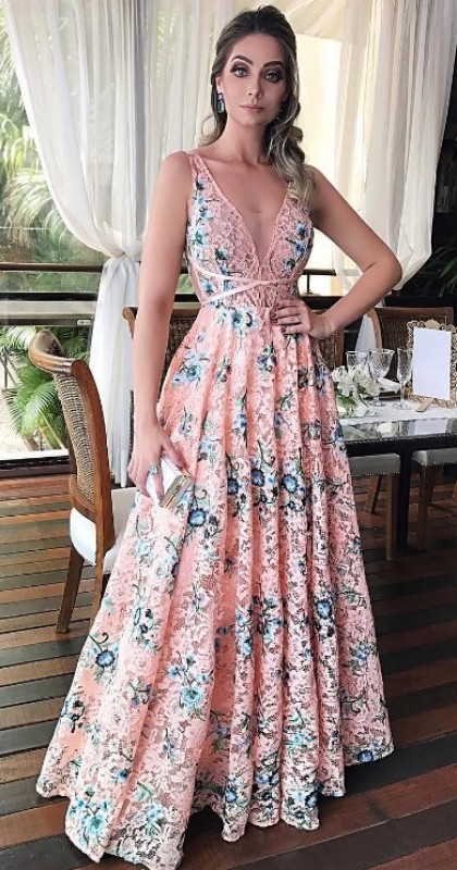 vestido longo para festa de bodas de ouro