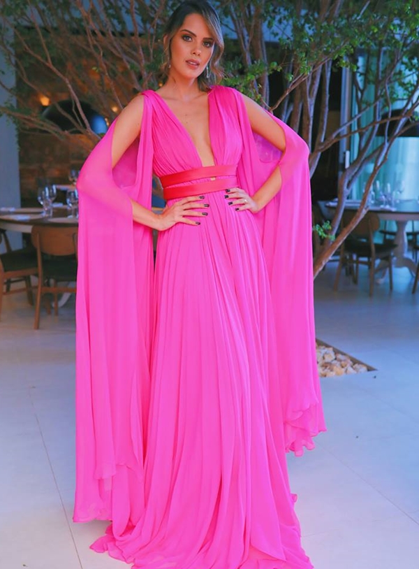 vestido de festa pink