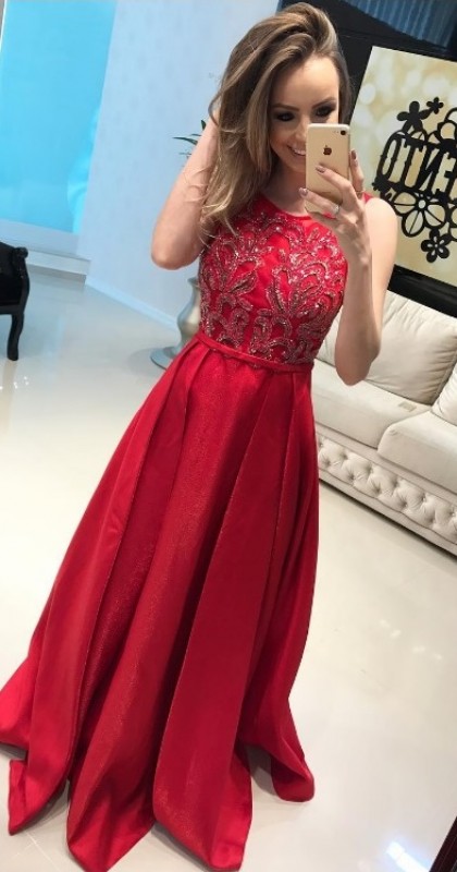 comprar vestido longo vermelho