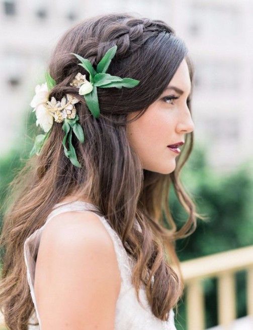 penteados com flores