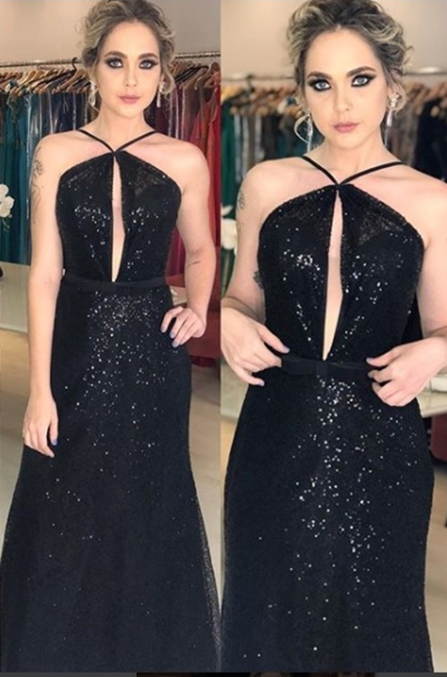 vestido basico preto para casamento