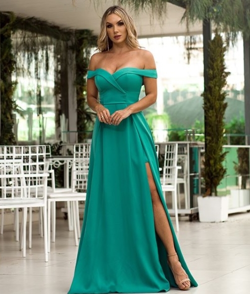 vestido de casamento verde esmeralda