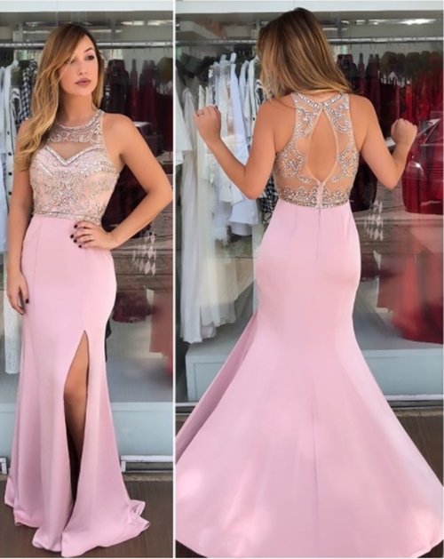 vestido longo rosa comprar