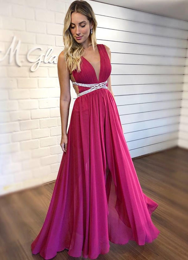 vestido madrinha fucsia