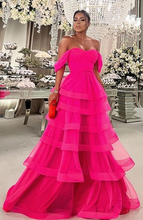 Inspiração de vestido pink e fúcsia | Pronta pra Festa