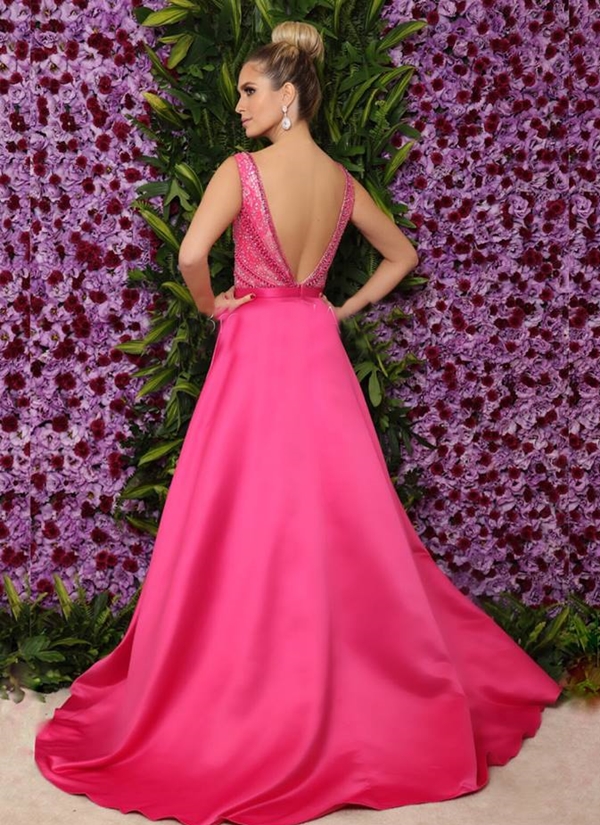 vestido de festa cor pink