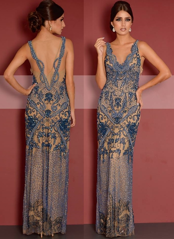 vestido de festa azul 2019