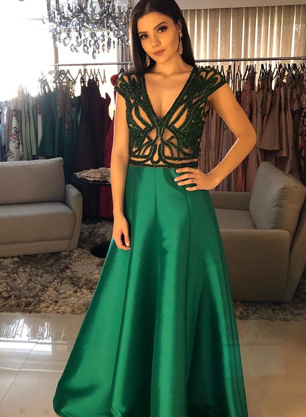vestido formatura 2019 verde