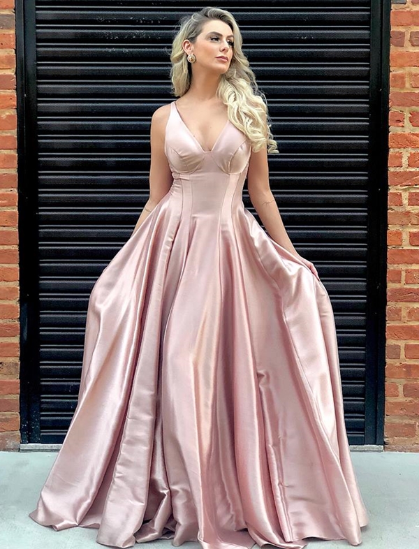 vestido longo para casamento rose