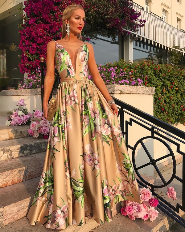 vestido agilita longo floral