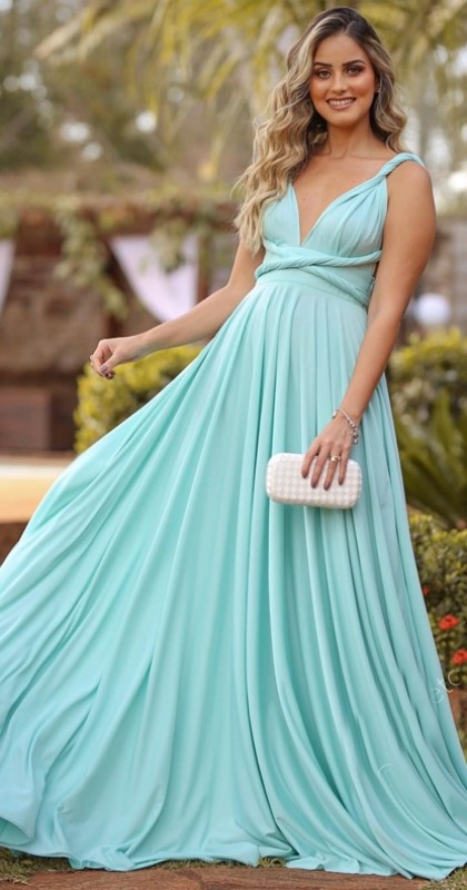 vestidos azul turquesa para casamento