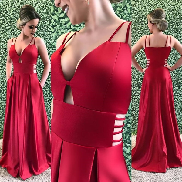 vestido longo vermelho para madrinha de casamento