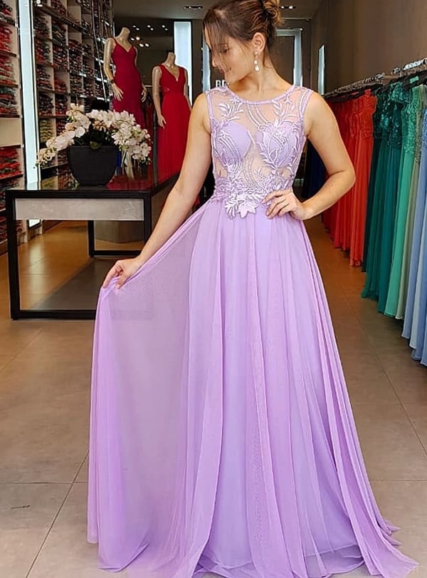 vestido lavanda madrinha