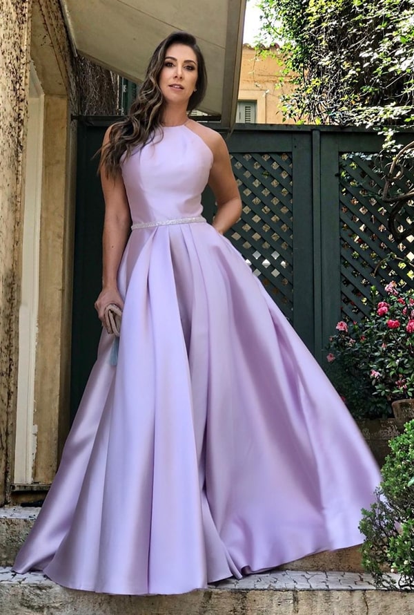 vestido longo lilás para madrinha de casamento