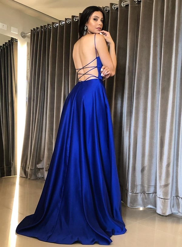 modelos de vestidos longos azul royal