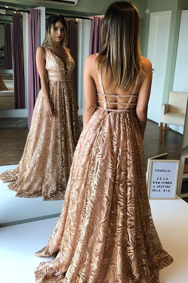 rose gold vestido de madrinha