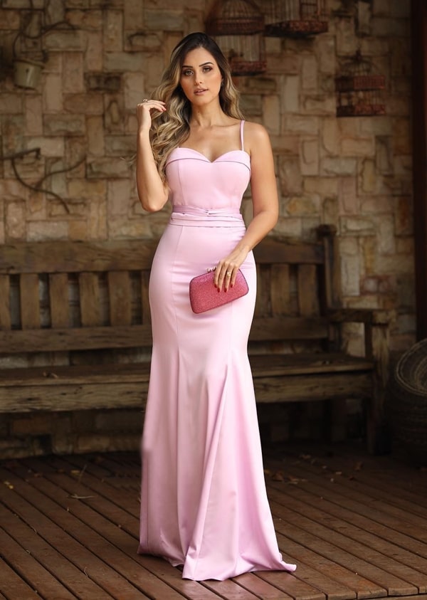 modelo de vestido madrinha rose