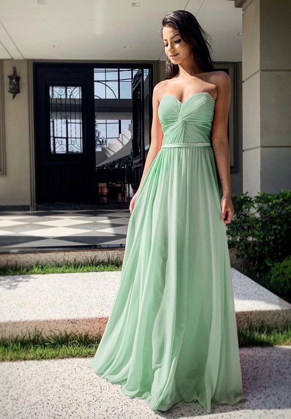 vestido verde claro