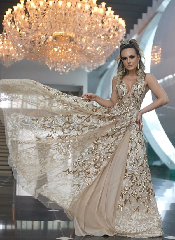 Vestido de festa 2019: 20 longos dourado e rose gold