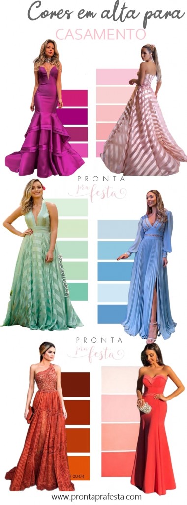 tendencia cores madrinhas 2019