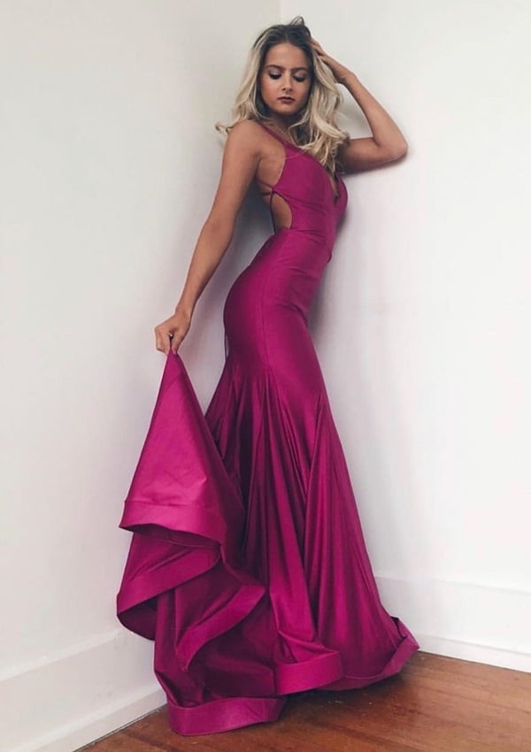 vestido de madrinha fucsia