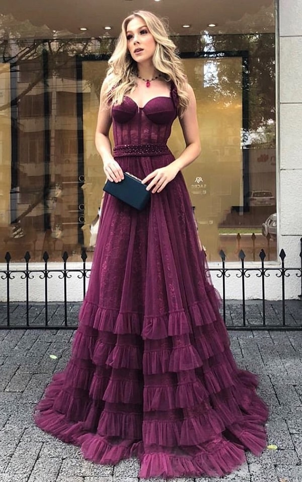 vestido de festa vinho bordô  para madrinha de casamento