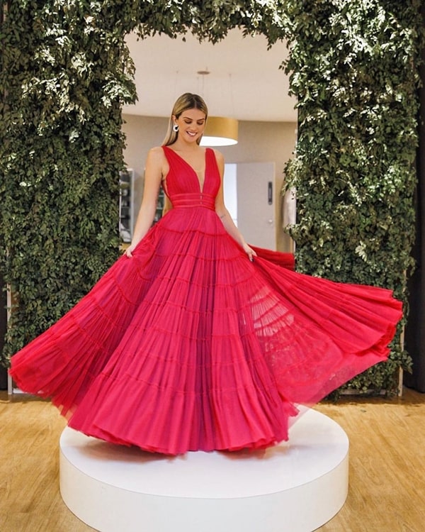 vestido vermelho para madrinha de casamento