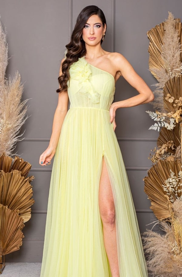 Vestido de madrinha amarelo hot sale bebe