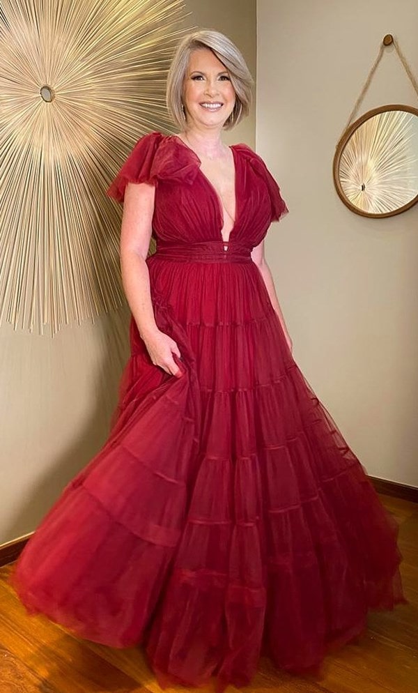 vestido longo marsala para mãe da noiva