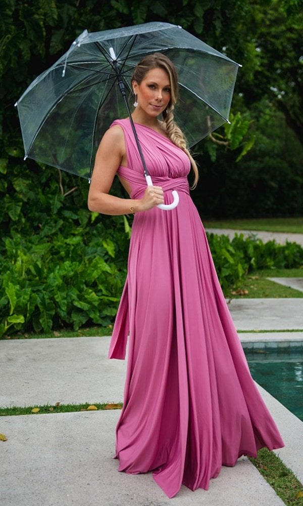 vestido rosa canela modelo multiformas