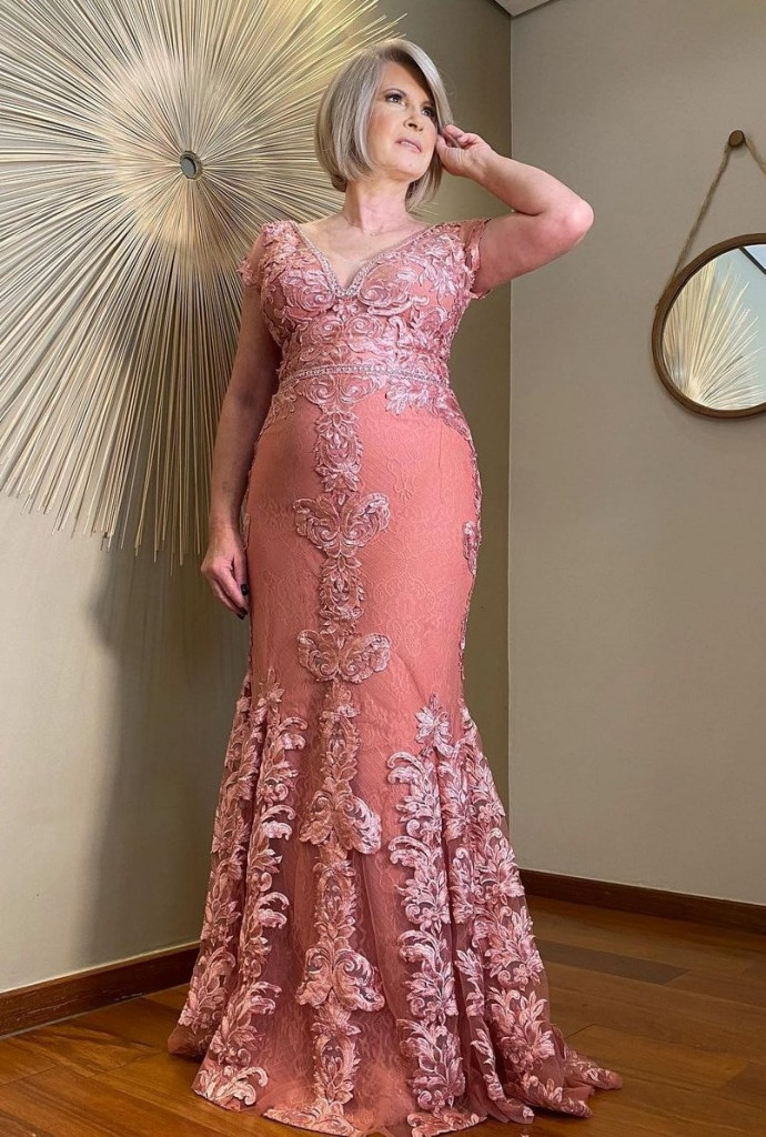 vestido rosa para mãe da noiva