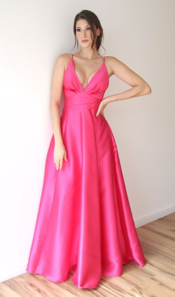 vestido longo pink para madrinha de casamento