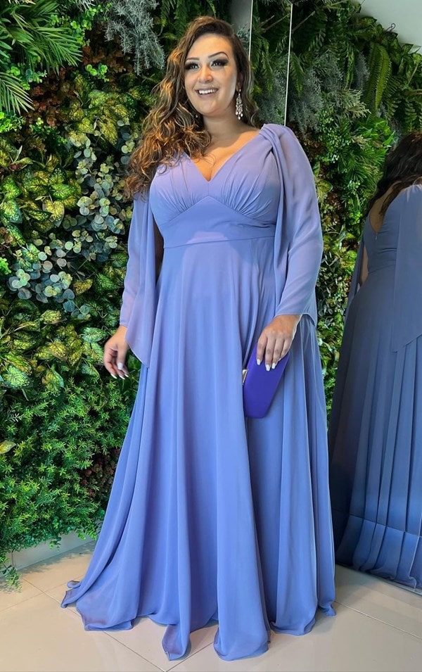 vestido de festa plus size para mães dos noivos