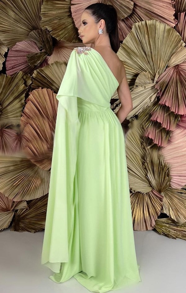 vestido verde lima para mãe da noiva
