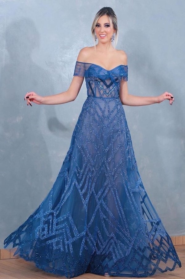 vestido azul para formanda 2022