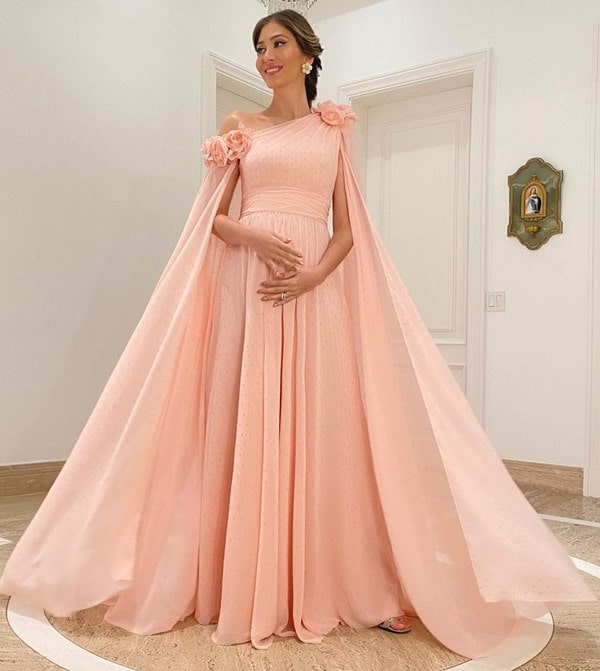 vestido rose para madrinha de casamento gravida
