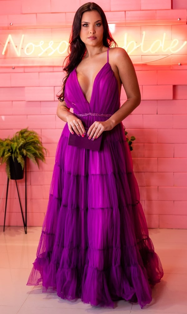 vestido violeta para madrinha de casamento