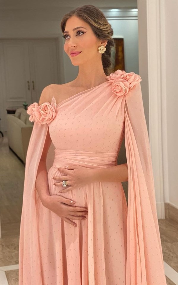 vestido rose para madrinha de casamento  gestante