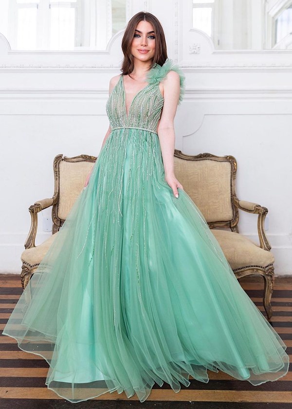 vestido verde para madrinha de casamento