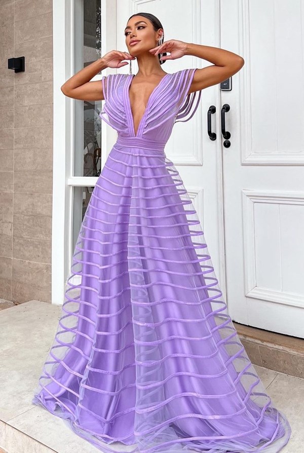 vestido lavanda para madrinha de casamento