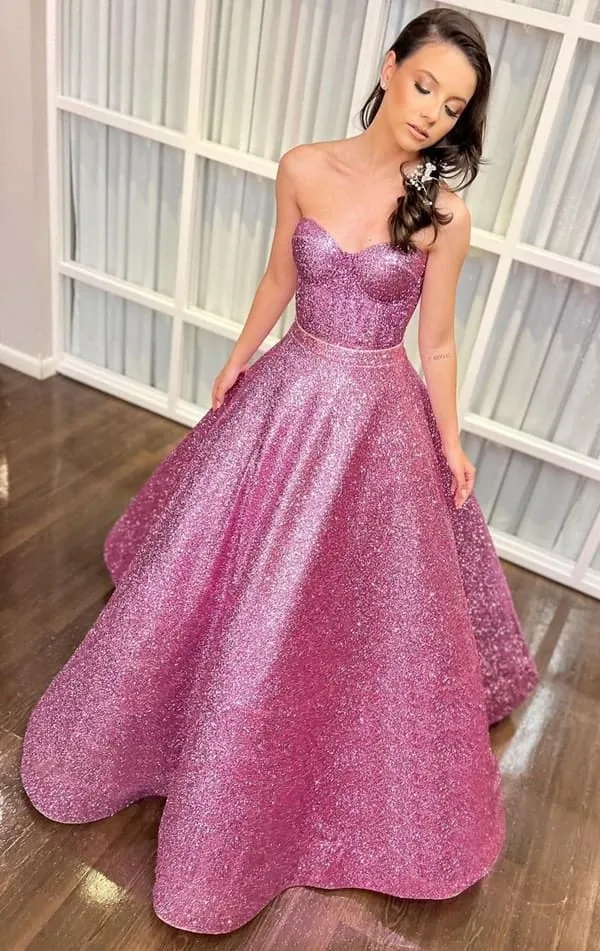 vestido de festa longo rosa para debutante festa de 15 anos, modelo com muito brilho