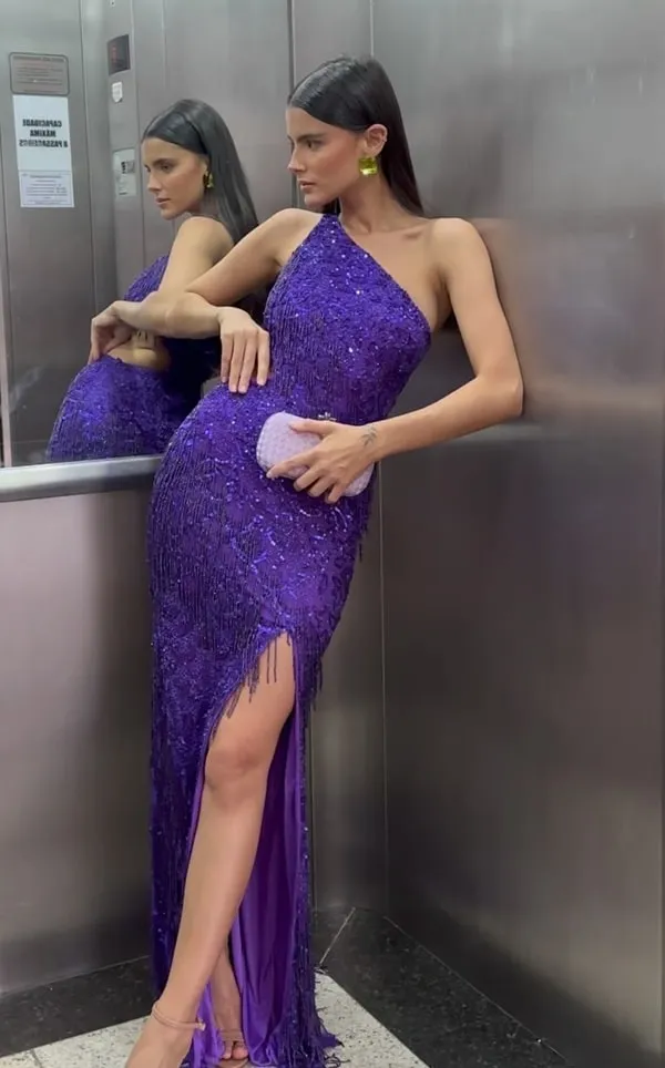 vestido de festa longo justo bordado