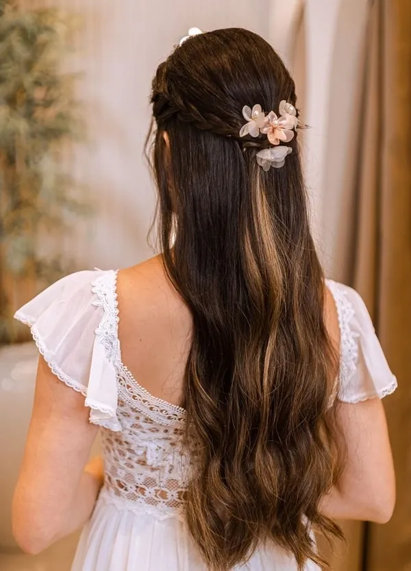 penteado simples para noiva casamento civil cabelo solto