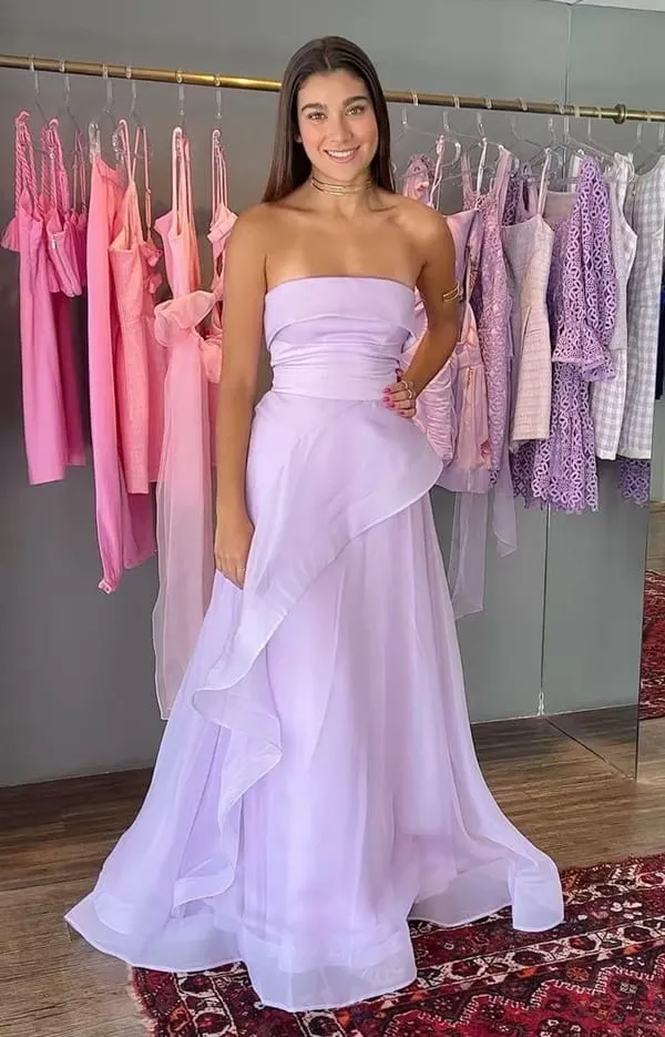 vestido longo lilas para casamento