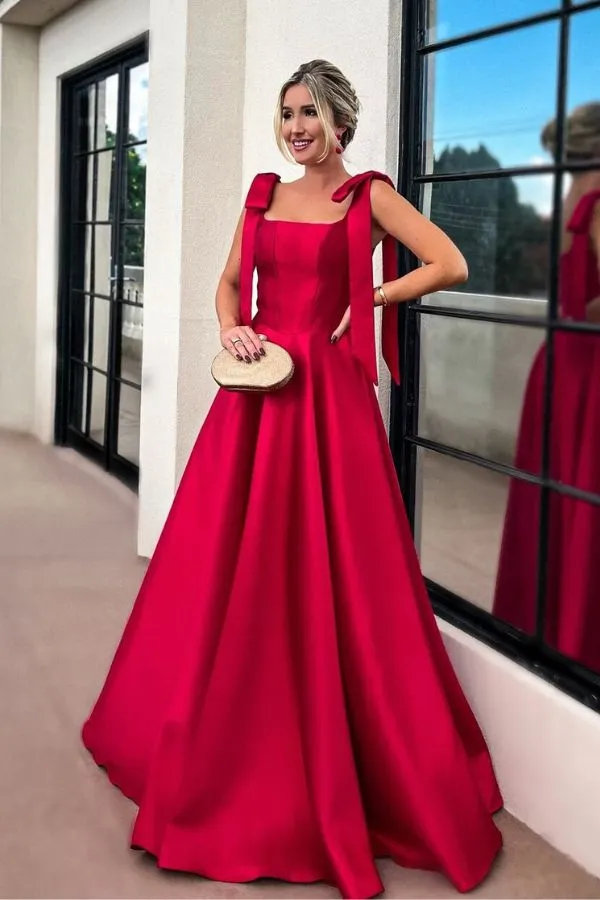 vestido vermelho para madrinha de casamento