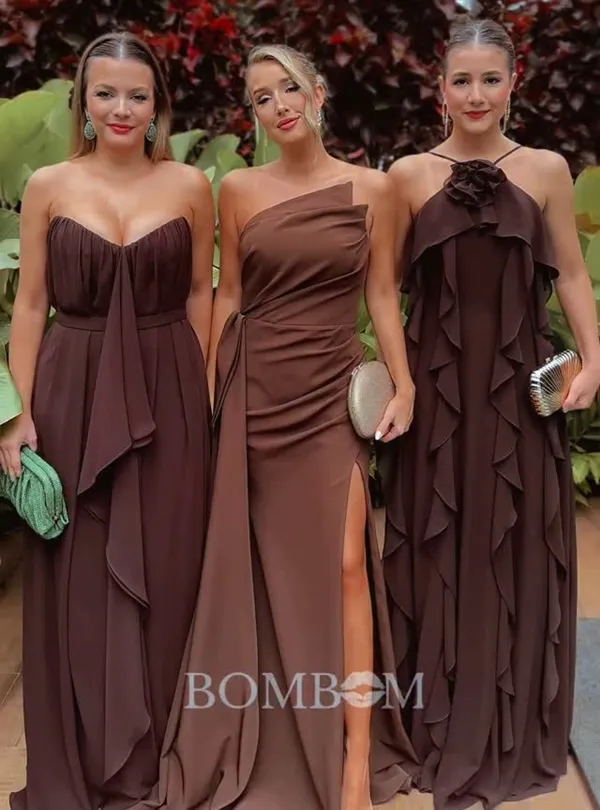 madrinhas de casamento com vestido marrom