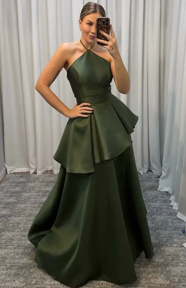 vestido oliva madrinha