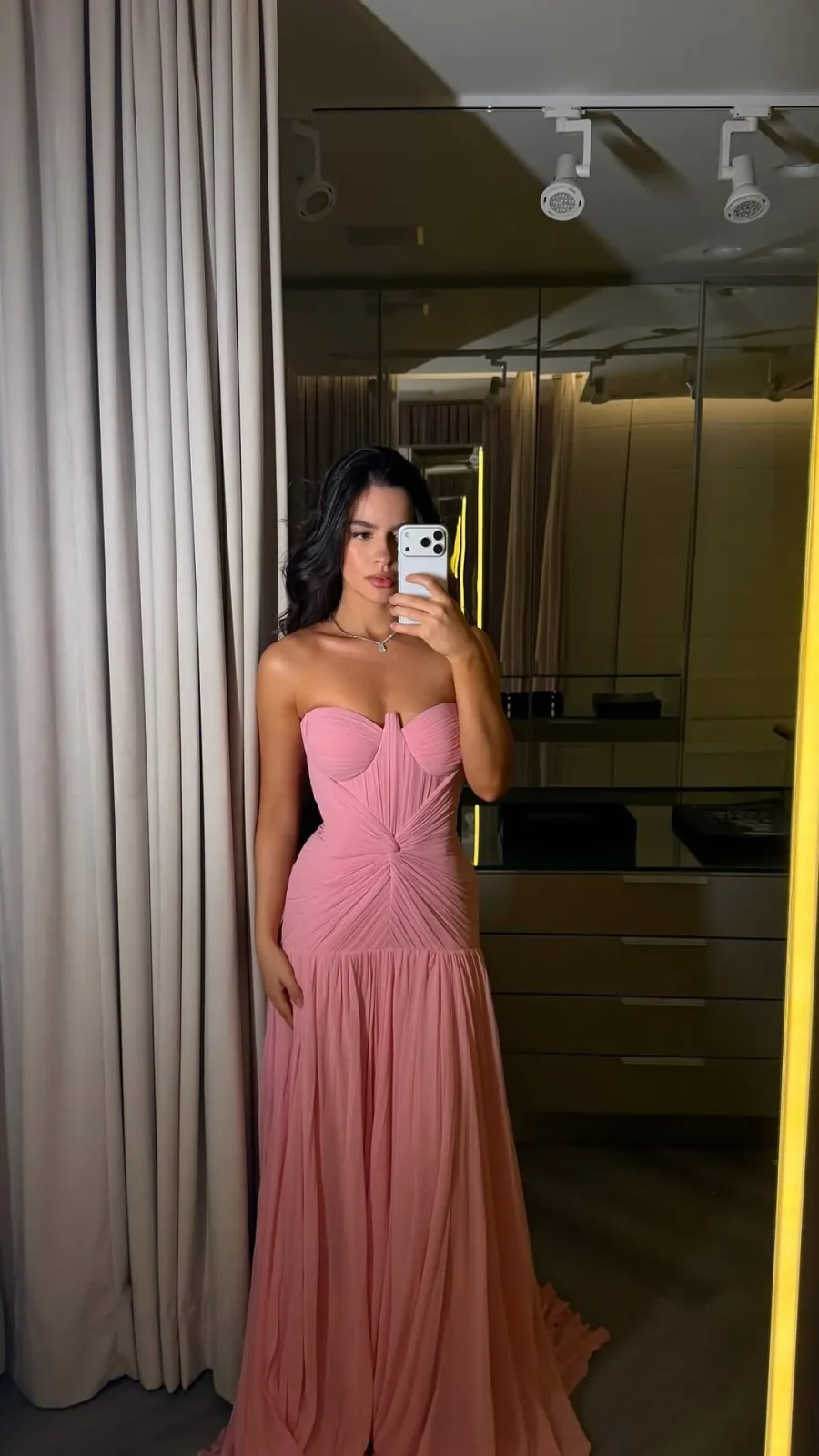 vestido rose madrinha dia